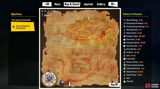 The map shows a cavein the cliff up the hill from the Dopwa rock formation.