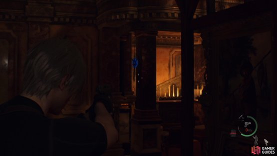 to find the the last medallion hanging from the pillar.