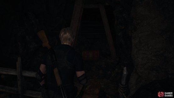to find the chest hidden in a small gap in the wall.