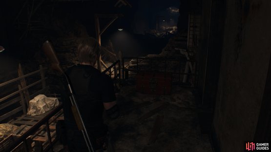to find the chest on the balcony.