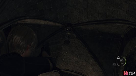 to find the treasure hanging from the ceiling.