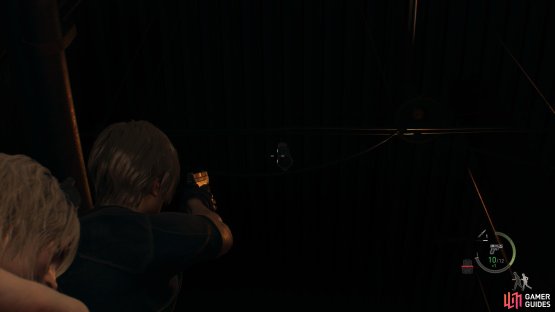to find the treasure hanging from the ceiling.