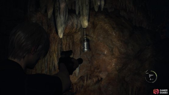 to find the treasure hanging next to the bridge.