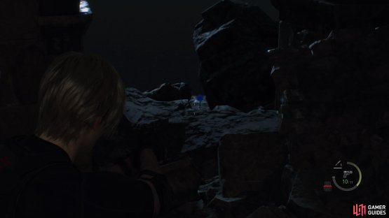 to find the medallion sitting on the cliff.
