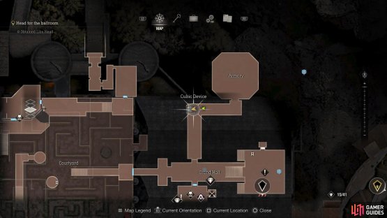 After finishing the Armory story section, head through the door.