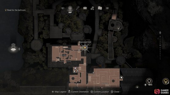 At the start of the mission, backtrack to the Wine Cellar and head to the eastern room.