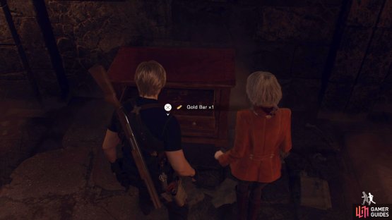 The Gold Bar will be in some locked drawers in the northern center of the room.
