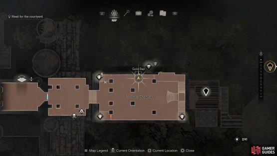 After collecting the Small Key, head back to the Audience Chamber.