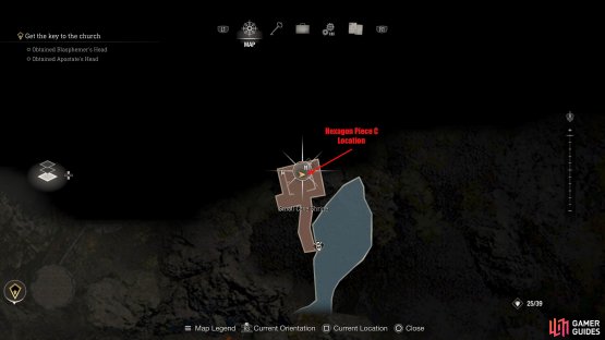 Head to the Small Cave Shrine in the northeast, and complete the Church Key Puzzle.