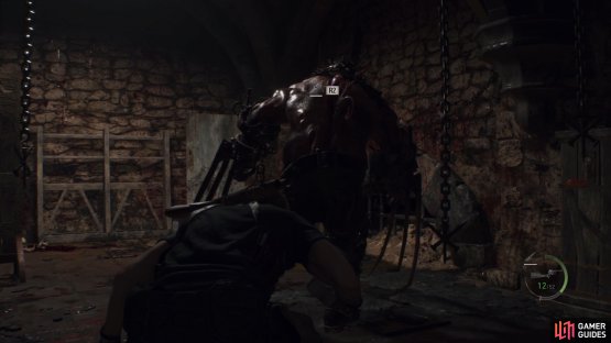 then crouch walk behind it and perform a backstab.