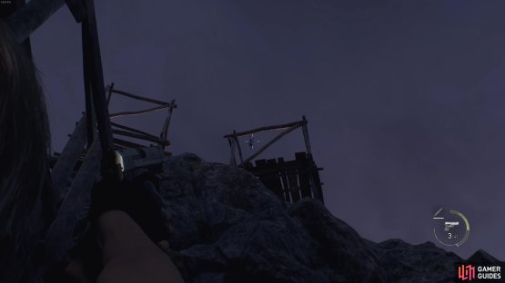 You&rsquo;ll spot the blue medallion above you just as you enter through the gate leading to the Merchant&rsquo;s Hideout.