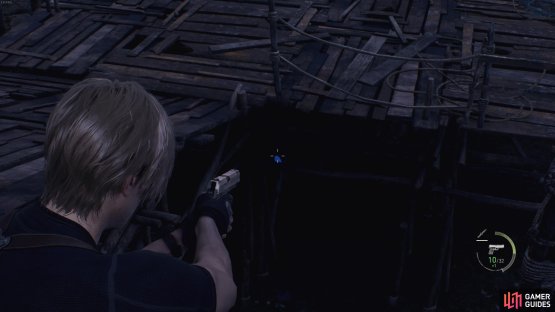 You can see the blue medallion just beneath the docks of the fish farm here.