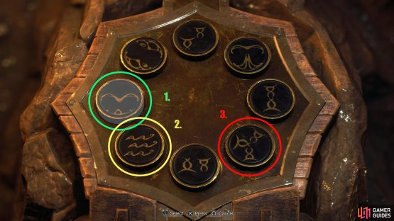 Here is the correct sequence for the Small Cave Shrine Puzzle.