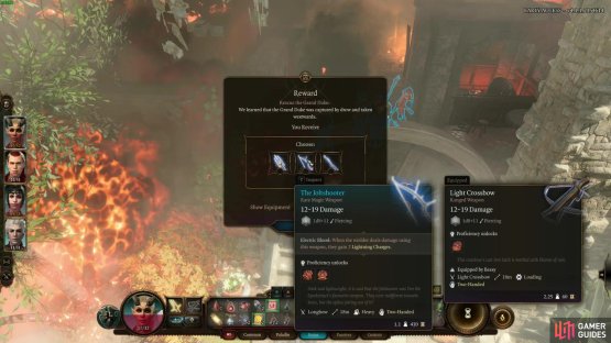 You can select any one of the three weapons as a reward for saving the Councilor as part of the Rescue the Grand Duke in Baldur&rsquo;s Gate 3.