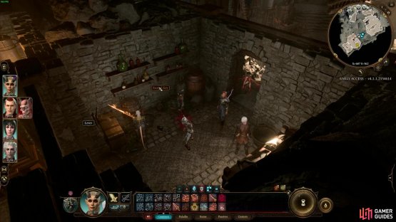 Here is the Iron Gate Key location in the Search the Cellar Quest.