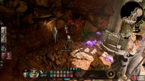 You must jump across the chasm to find a Prayer Sheet in the dirt. This allows you to open the Selune Chest later.