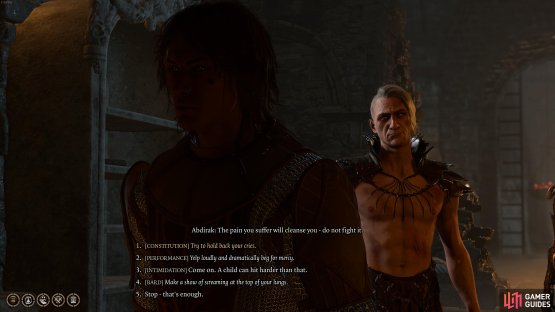 You&rsquo;ll have a number of dialogue options to choose from after each hit.
