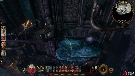 To activate the Arcane Tower Elevator in Baldur&rsquo;s Gate 3, you need to jump down the mushrooms at the side of the tower.