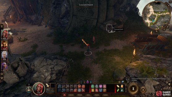 Pass a variety of checks over the course of two encounters and he&rsquo;ll reveal the entrance to The Hideout.