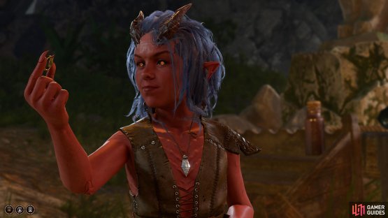 Find Mattis in the druid grove, trying to sell fake magic rings.
