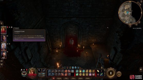 If you allow Abdirak to hit you and choose the dialogue options to cry out in pleasure, you&rsquo;ll gain the Loviatar&rsquo;s Love buff.