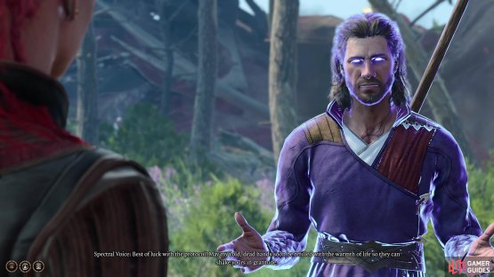 If you indulge your homicidal instincts, you&rsquo;ll find that not even death can silence this loquacious mage. Even better, he&rsquo;s got a puzzle that&rsquo;ll help you correct your oopsie and bring Gale back to life.