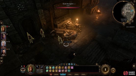 You&rsquo;ll find Roah Moonglow at the top of the steps when you turn left after entering the Shattered Sanctum.