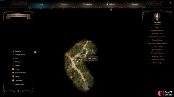 Once you&rsquo;re in the Mountain Pass, continue northwest until you reach the Trielta Crags waypoint.