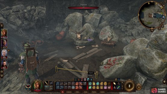 When you reach the cave, avoid the tripwire and use Thieves&rsquo; Tools to unlock the chest.
