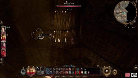 You&rsquo;ll land right next to the chest containing the Infernal Iron, simply jump up to the ledge, and pick the lock.