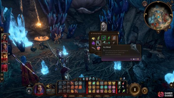 and inspect the Pale Corpse to find the Icy Metal.