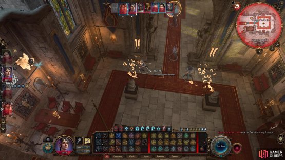 Set your party up like this, with the lower AC members on either side of the door. Make sure you disarm the traps first!