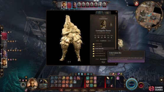 The boss has 600 HP, but you can shred 100 max HP by killing her Visages.