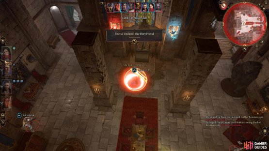 The &ldquo;traps&rdquo; at the back of the room will frequently give Gortash &ldquo;Shell of Resistance&rdquo;. This will make him immune to Thunder and resistant to other elemental damage.