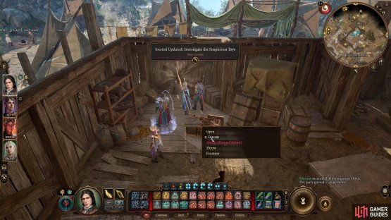The suspicious toys can be found in a crate in the corner of the barn, near the bookshelf.