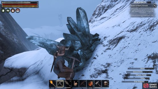 In the Exiled Lands, you&rsquo;ll find Black Ice in abundance in the snowy areas