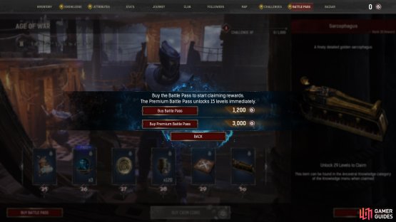 You can purchase the base Battle Pass to start from scratch, or the premium one to earn 15 tier levels automatically.