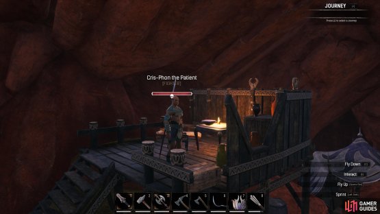 Look for Cris-Phon the Patient on a balcony within The Nook.
