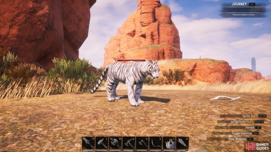 Look for the White Tiger on the hilltop just southwest of Netikerty&rsquo;s Throne.