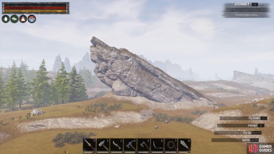 Natural rock structures such as this one can form the basis of a formidable base.