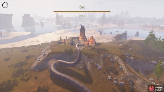 The avatar for the Set religion is a giant snake, which can easy destroy bases.