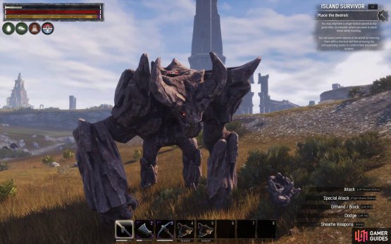 You can find a Rockslide patrolling around all sides of The Tower.