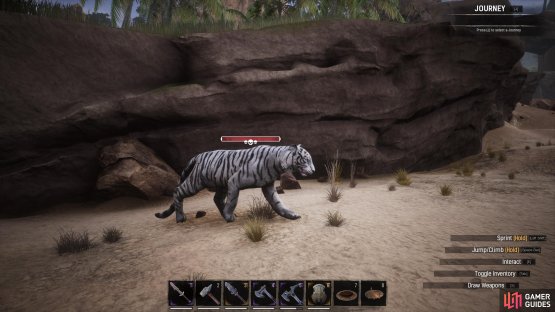 You&rsquo;ll find the White Tiger patrolling the ravine southwest of The Dryfalls.