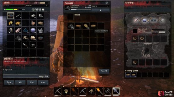 to make Hardened Bricks. You&rsquo;ll likely want multiple furnaces working to produce enough bricks!