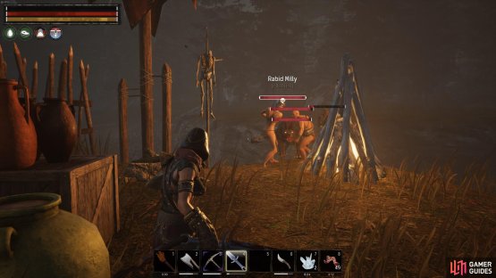 Rabid Milly is one of the Accursed mini-bosses that has a chance to drop Scraps