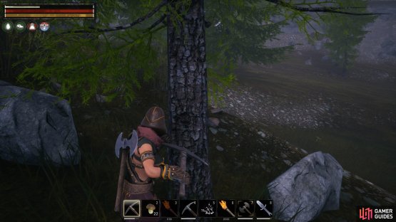 and Resin can be obtained from hitting a tree with a pick. 