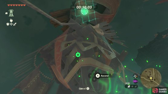 then ascend up to the top of the horse head.