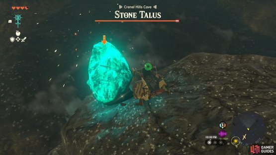 Attacking the !Stone Talus weak spot