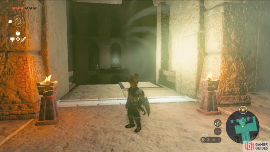 the light will hit the light switch on the other side of the temple and open up a secret room.