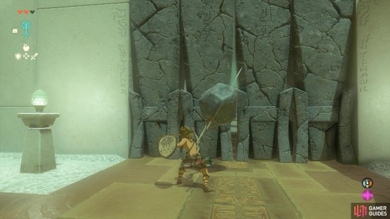 and then use your new weapon to smash up the wall ahead!